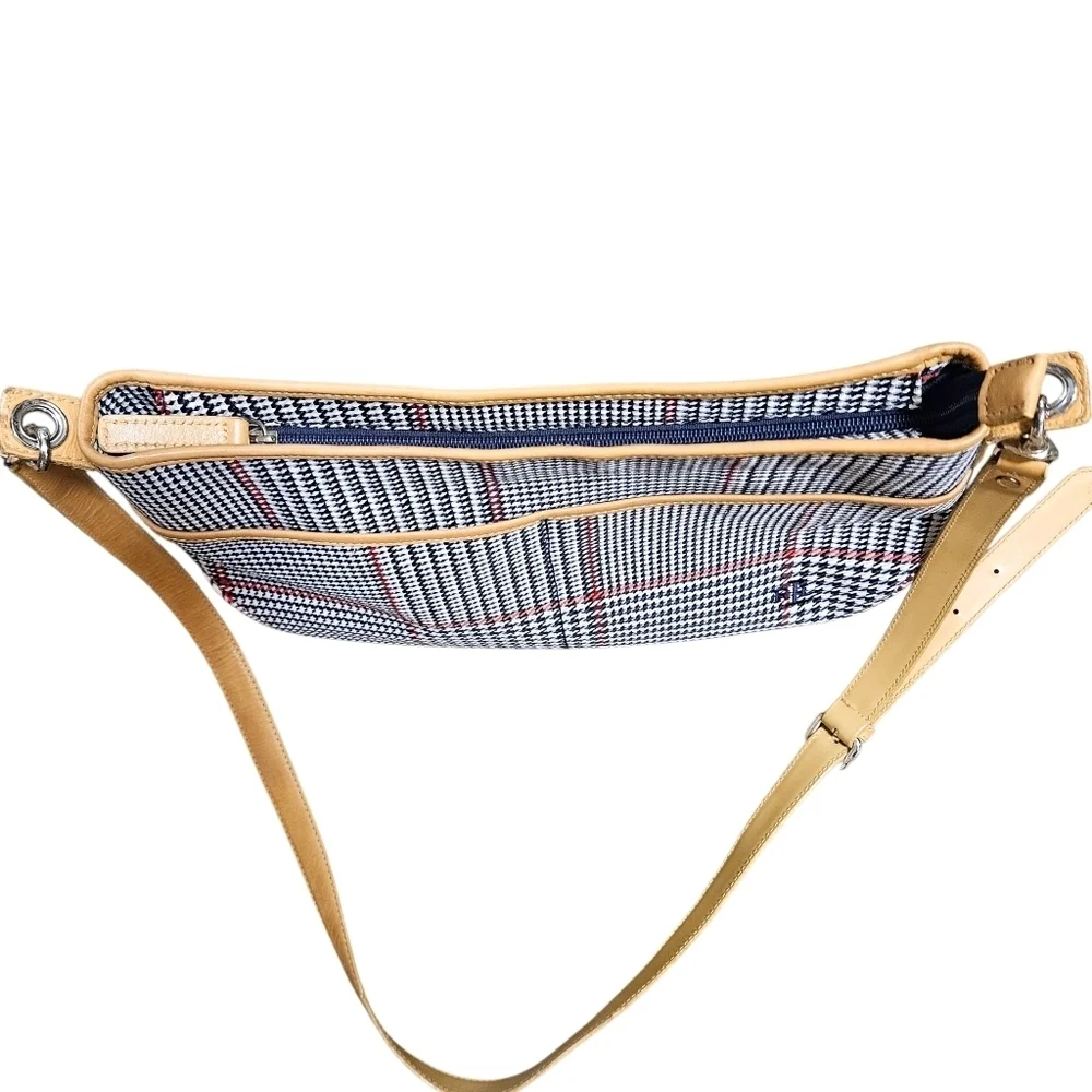 Ralph Lauren Houndstooth Shoulder Bag Purse Red White Blue Americana Preppy Y2K